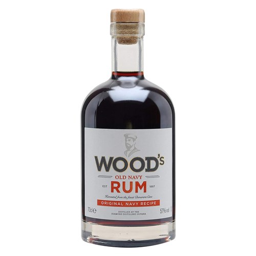 Woods Old Navy Dark Rum 70cl – Traditional Demerara Navy Rum at 57% ABV